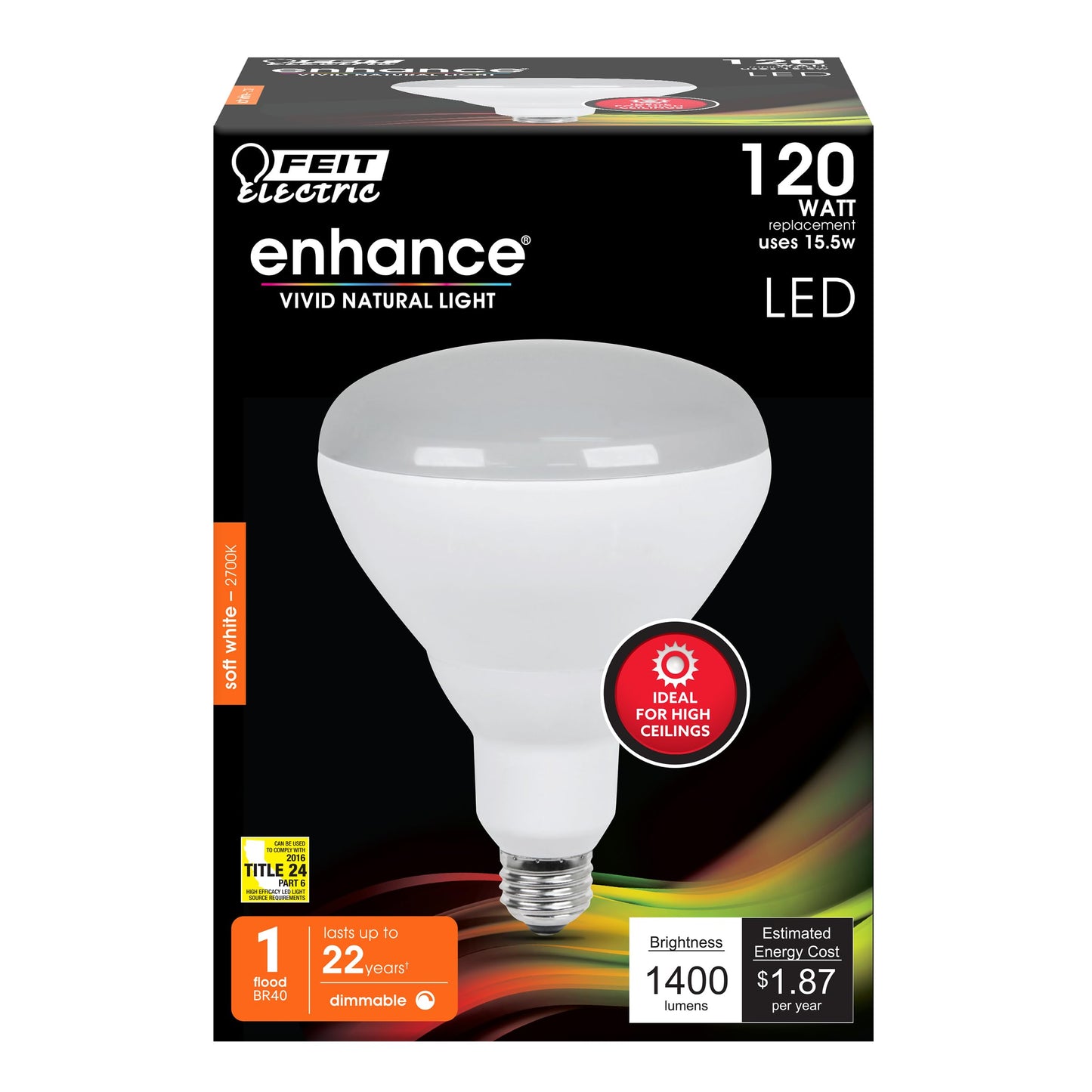 Feit Electric LED Enhance BR40 Bulb, 120W Eq, Soft White