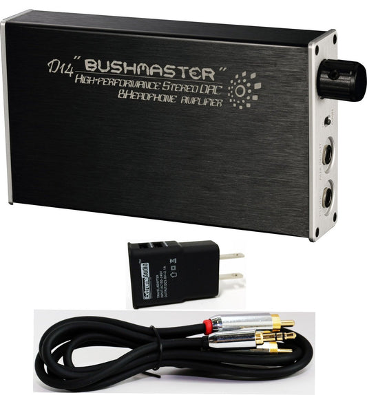 iBasso D14 Bushmaster Portable Headphone Amplifier/DAC with Optical & 3.5mm Stereo to RCA Connection Kit