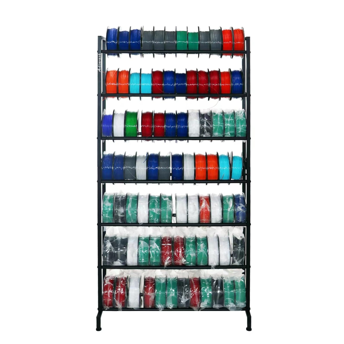 ARTINRACK 3D Printer Filament Rack, Heavy Duty Storage Shelves for 3d Printing Filaments, 7 Tier Large Capacity Filament Storage for 3D Printing