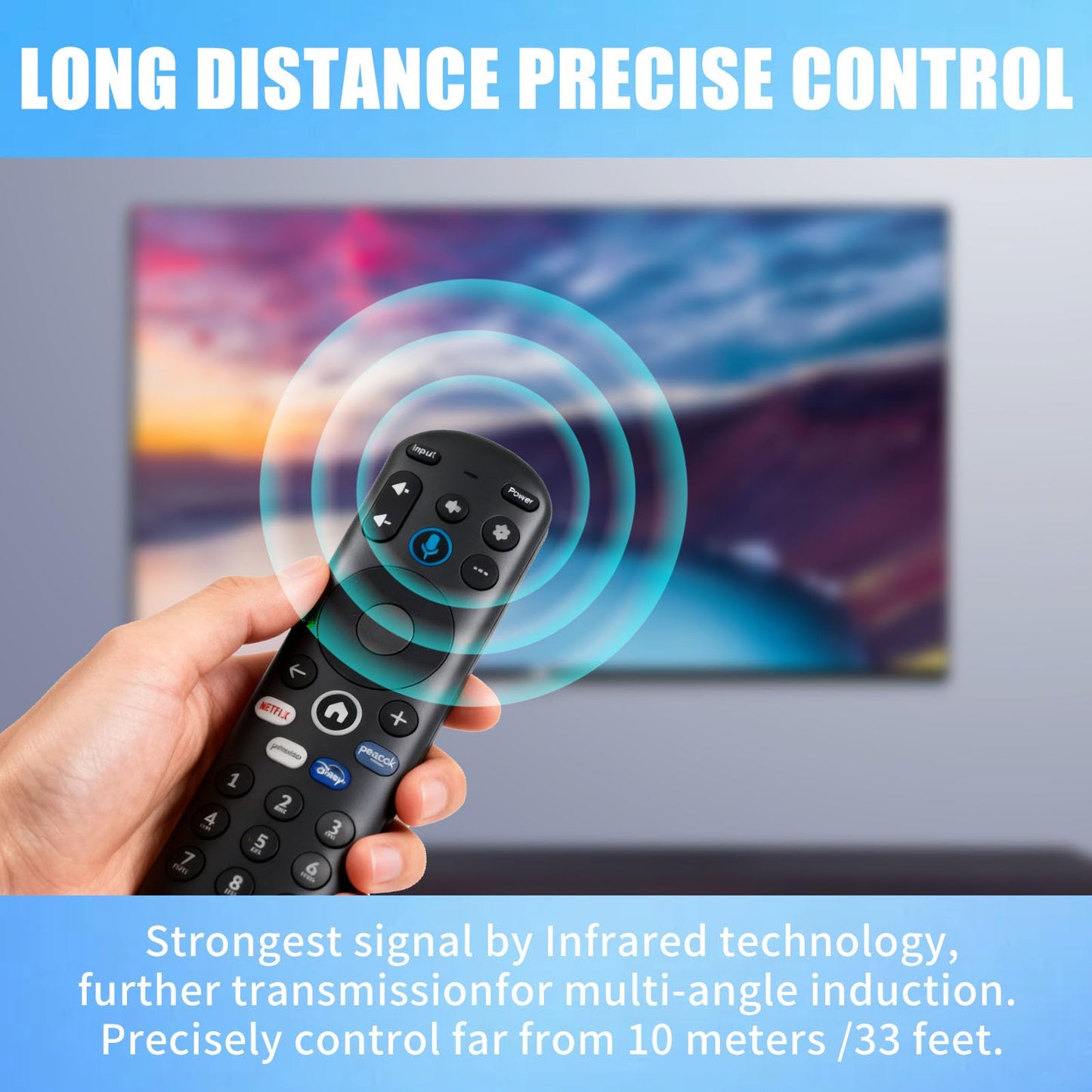 Voice Replacement Remote Control for Element 4K UHD HDR Xumo TV E500AC43C E500AC50C E500AC55C E500AC65C E500AE98C E300AE24C E550AE55C E550AE75C