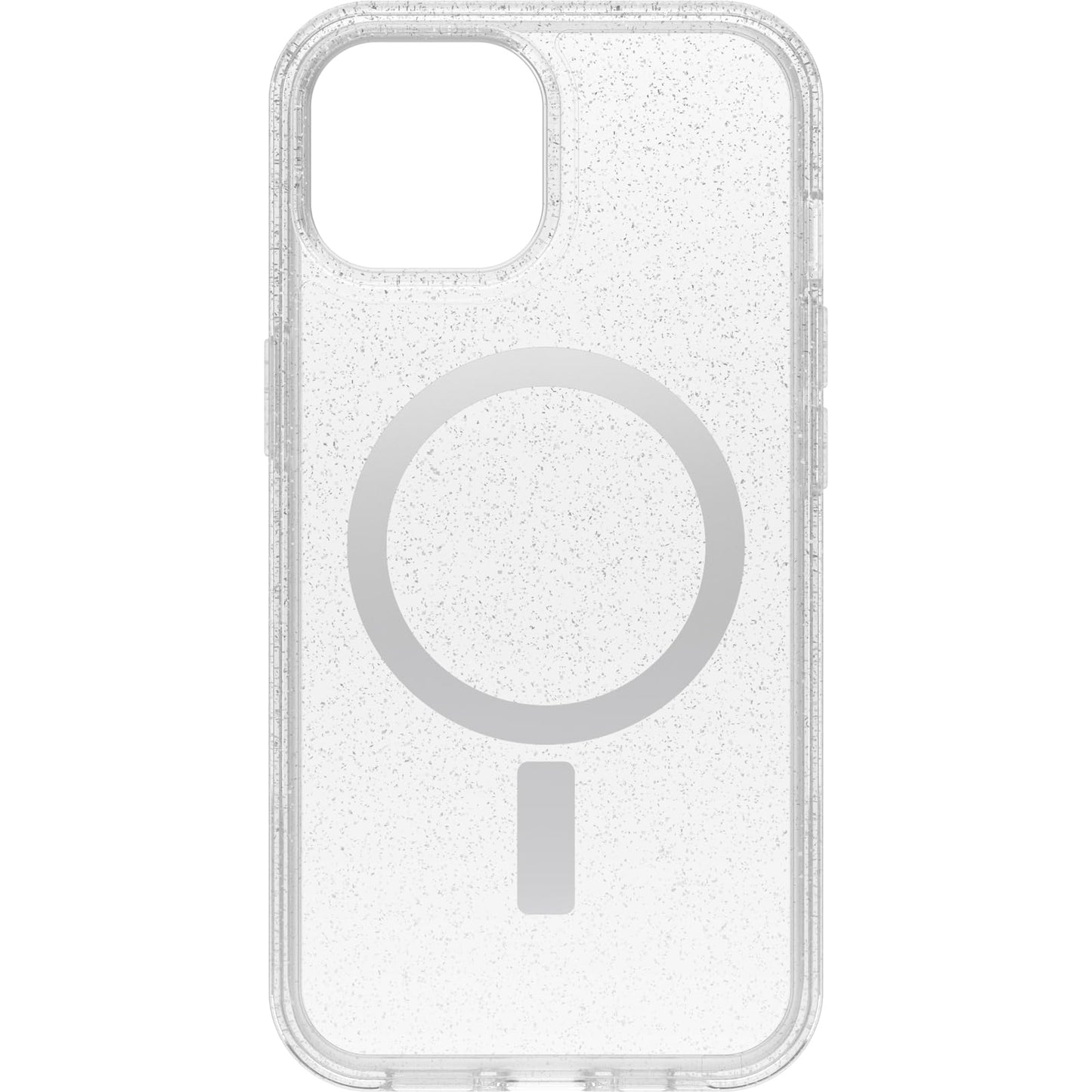 OtterBox iPhone 15, iPhone 14, and iPhone 13 Symmetry Series Clear Case - Stardust (Clear/Silver), Snaps to MagSafe, Ultra-Sleek, Raised Edges Protect