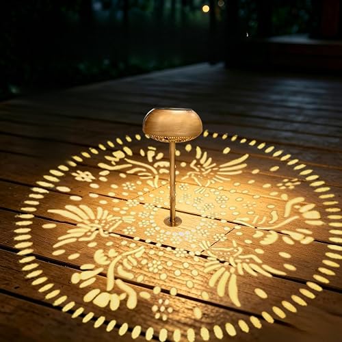 SLTTXNTT Upgraded 2 Pack 3-in-1 Solar Pathway Lights: RGB & Warm White Color Changing Garden Lights, Waterproof Outdoor Lighting for Garden, Yard