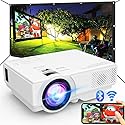 Projector with WiFi and Bluetooth, Upgrade Outdoor Projector, Mini Movie Projector Supports 1080P Synchronize Smartphone Screen by WiFi/USB Cable