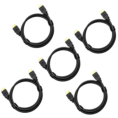 CENTROPOWER 4K HDMI Cable 3 ft 5-Pack 2.0 Ultra HD/Cord,High-Speed, 18Gbps,2.0b @60Hz,(1080P 2160P HDR),Black HDMI Cord，for Laptop, Monitors, HDTV
