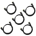 CENTROPOWER 4K HDMI Cable 3 ft 5-Pack 2.0 Ultra HD/Cord,High-Speed, 18Gbps,2.0b @60Hz,(1080P 2160P HDR),Black HDMI Cord，for Laptop, Monitors, HDTV