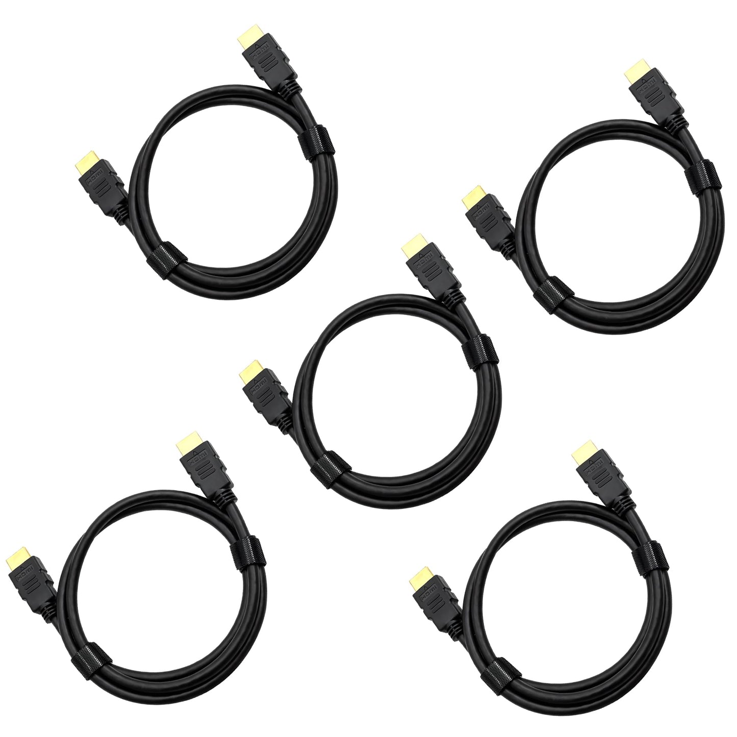 CENTROPOWER 4K HDMI Cable 3 ft 5-Pack 2.0 Ultra HD/Cord,High-Speed, 18Gbps,2.0b @60Hz,(1080P 2160P HDR),Black HDMI Cord，for Laptop, Monitors, HDTV