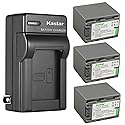 Kastar NP-FP90 / FP91 3-Pack Battery and AC Wall Charger Replacement for Sony DCR-HC44, DCR-HC46, DCR-HC65, DCR-HC85, DCR-HC94, DCR-HC96, DCR-SR30