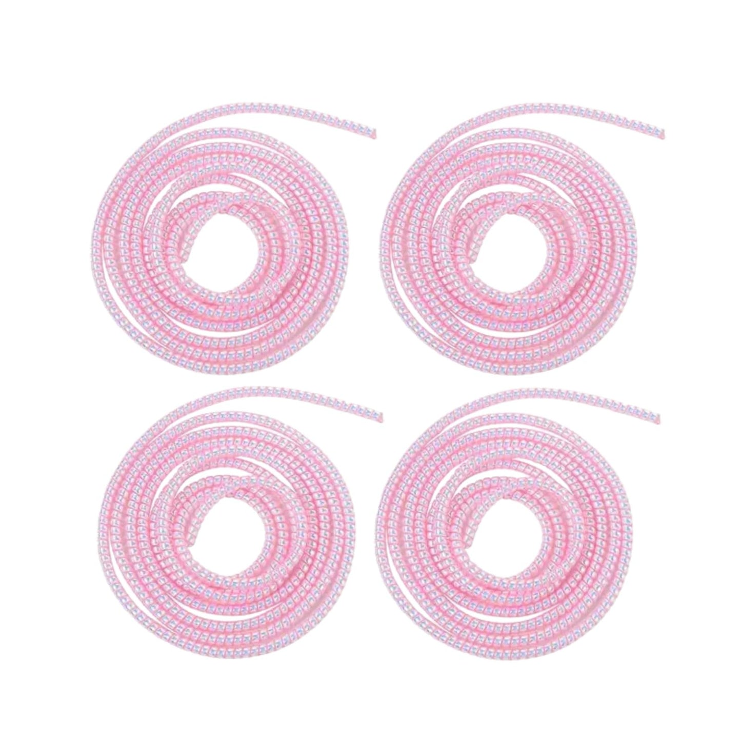 4Pcs Pink Cable Protector Animal Proof Wire Repair, Cord Protector for Pets Headphone Saver Spiral Cable Wrap Strain Relief, Cord Sleeve for Phone