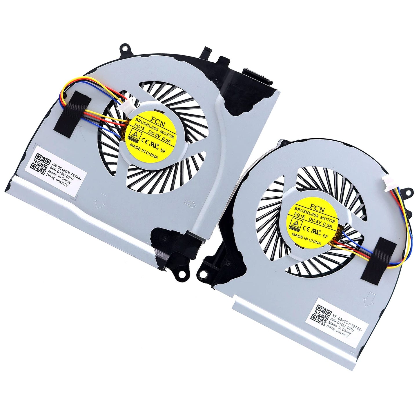 Deal4GO CPU Cooling Fan 4X5CY 04X5CY w/GPU Fan Cooler RJX6N 0RJX6N Set Replacement for Dell Inspiron 15 7559 7557 5577 5576 P57F