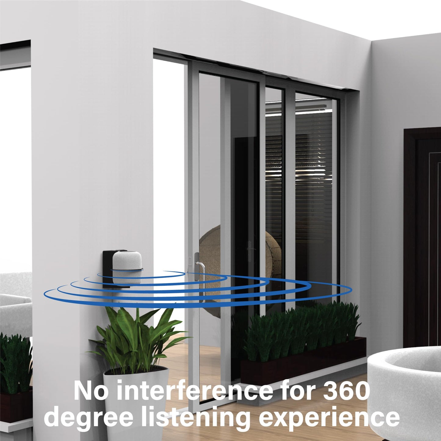 RackSolutions Secure HomeBase Wall Mount for Apple HomePod - Secure, Lockable Mount with Cable Management