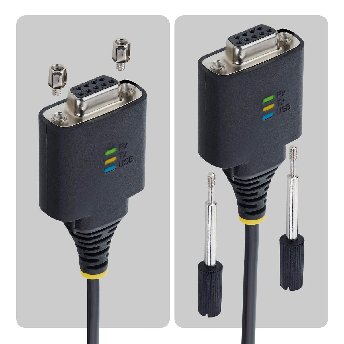 StarTech 6.6ft (2m) USB-C to Null Modem Serial Adapter Cable, COM Retention
