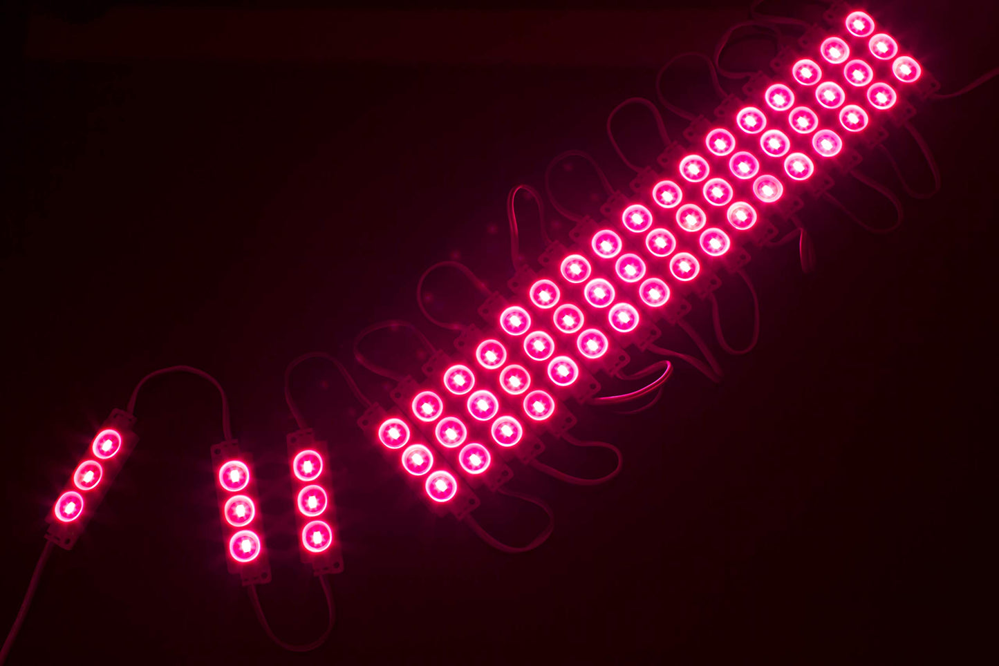 LEDUPDATES 20ft Storefront Super Bright Magenta hot Pink LED Light Module 5630 with UL 12v 3 Amps AC Power