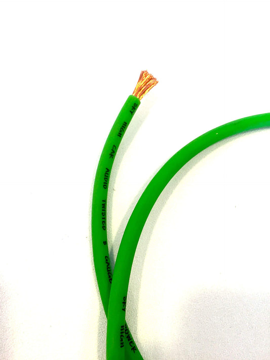 150 ft OFC 8 Gauge Oversized Green Power Ground Wire Sky High Car Audio
