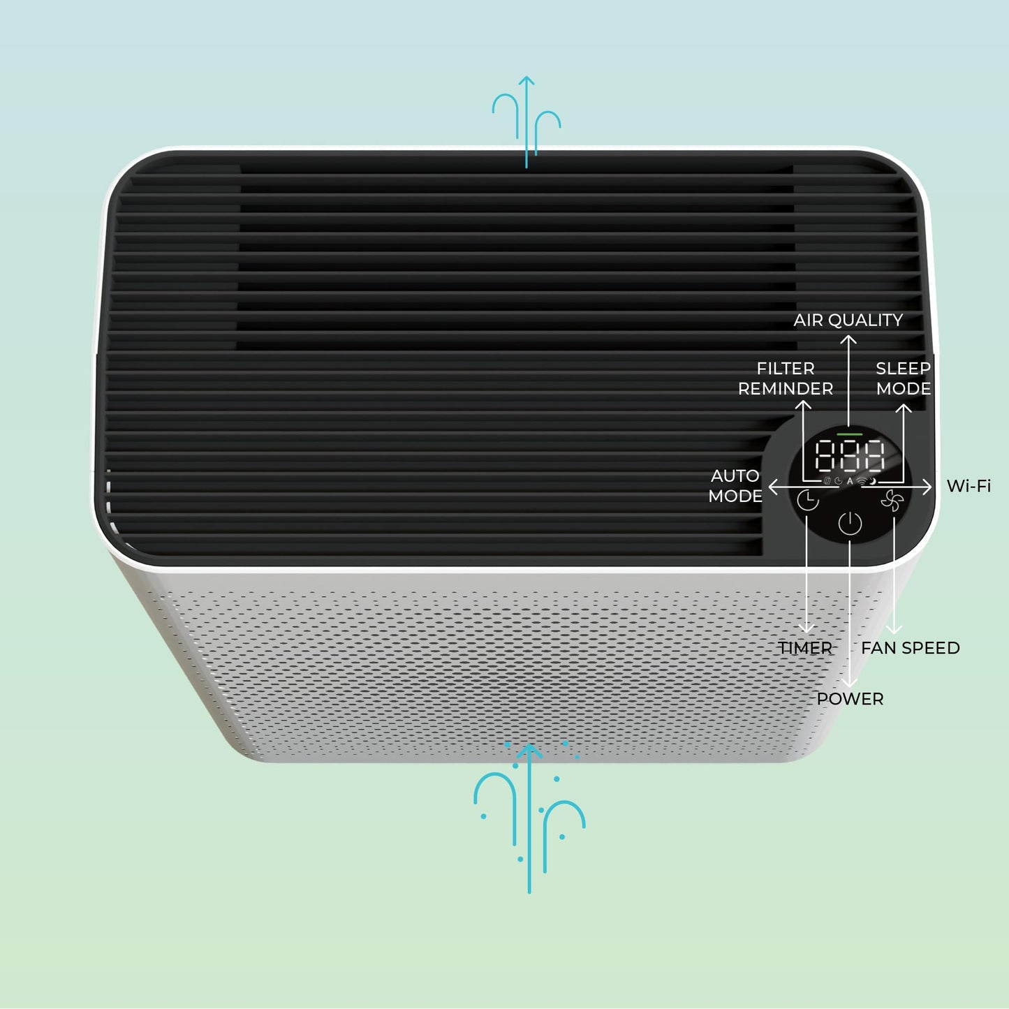 Verapure VP-120-WI Wifi enabled Air Purifier, 260 sq. ft, Air Quality Indicator, PM2.5 Sensor