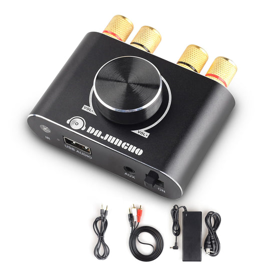 X100H Audio Amplifier 2.0 Channel 100W+100W TPA3116D2 Power Amplifier,Supports Bluetooth5.1/USB/3.5mm AUX Input