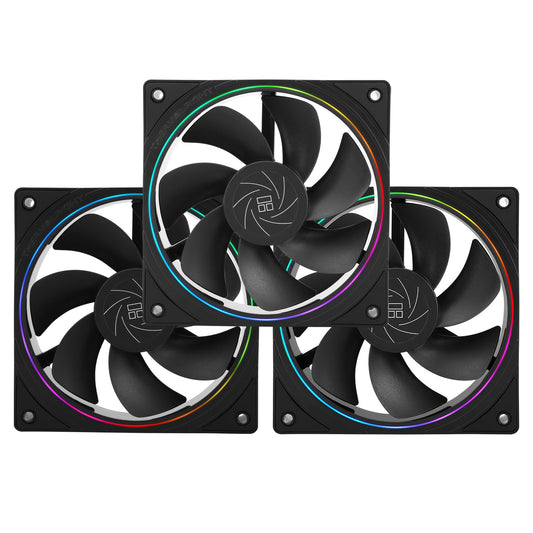 Thermalright TL-S12R X3 CPU Fan 120mm Reverse Fan Case Cooler Fan Comes with ARGB Lighting,CPU Cooling Fan with 1500RPM Speed,Black PC PWM Silent