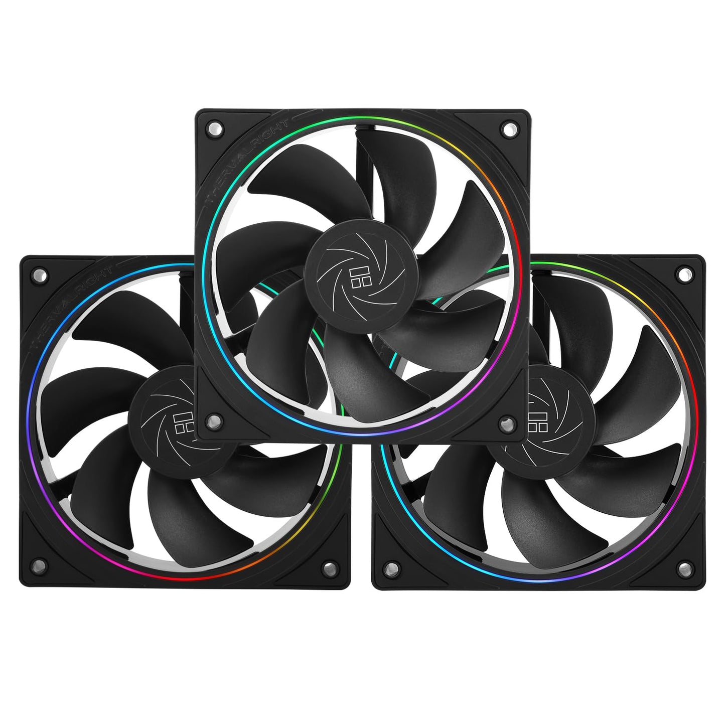 Thermalright TL-S12R X3 CPU Fan,Computer Case Cooler Fan, 12cm Desktop Cooling Fan, 4pin PWM Connector PC Fan with ARGB Aperture, 1500RPM Speed PC