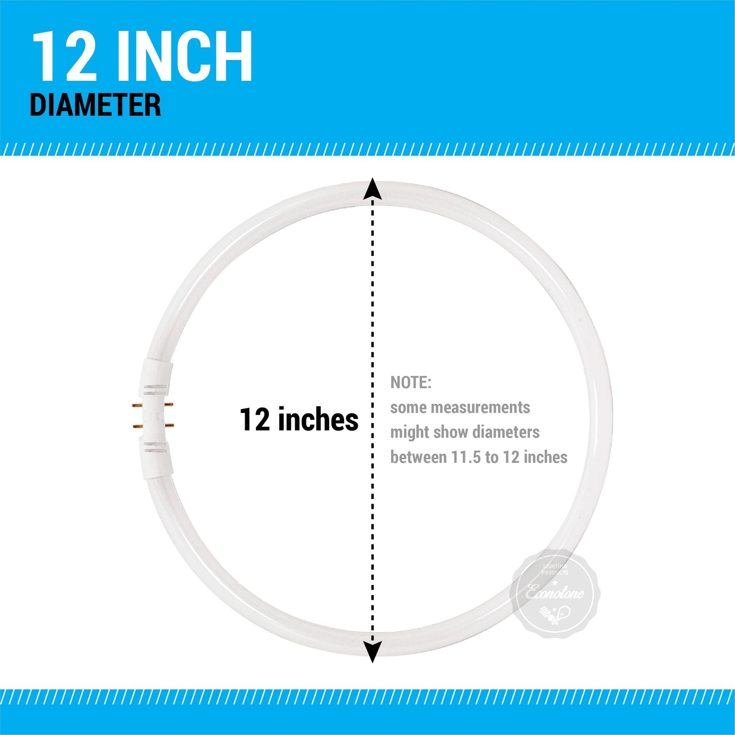 KOR FC40T5/841 T5 Circline Fluorescent Bulbs, 40W, 4100K Cool White, 2-Pack