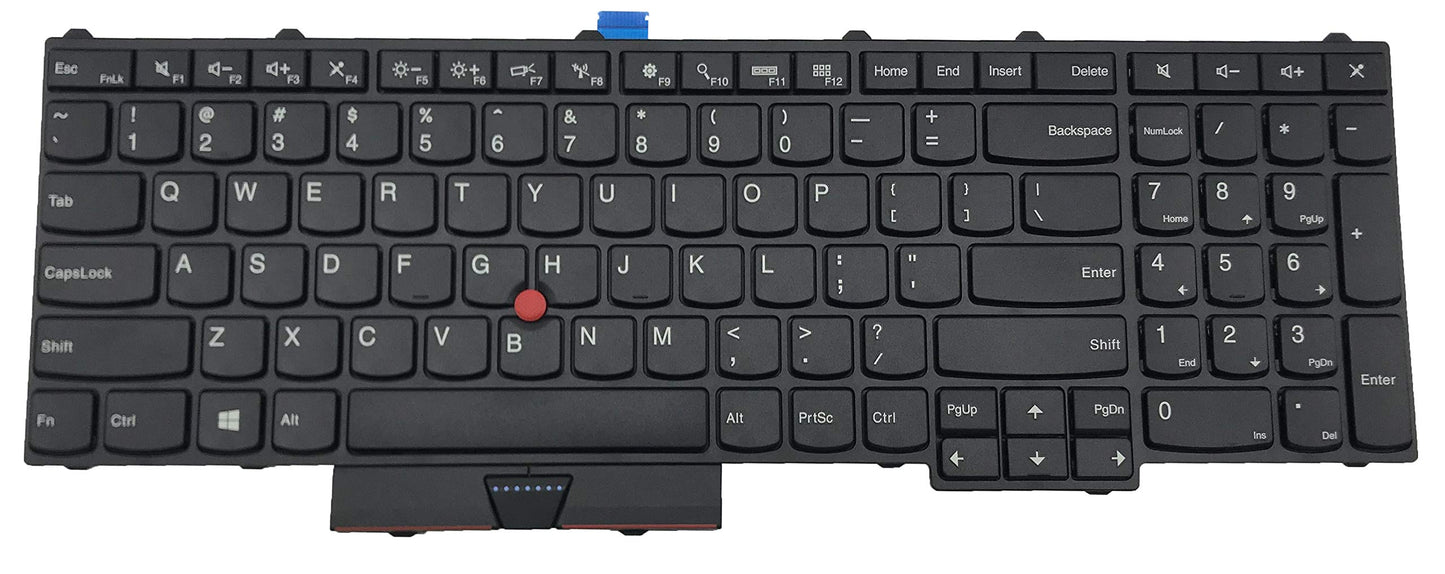 Sierra Blackmon US Layout Notebook Keyboard for ThinkPad P50 p51 p70 Series Black Framed with no Backlight and Remote Control Lever