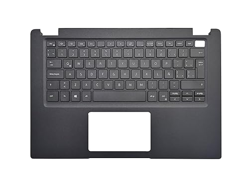 Laptop Keyboard Compatible for Dell Latitude 3410 00MC2P 0MC2P 460.0KA0A.0011 Latin Layout No Backlit Black Palmrest Upper Cover Case