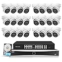 Anpviz 32 Channel 12MP NVR PoE Security Camera System, 32CH H.265+ NVR with 8TB HDD and 16 Ports PoE Switch, 24pcs 4K 8MP IP Wired Cameras with Smart