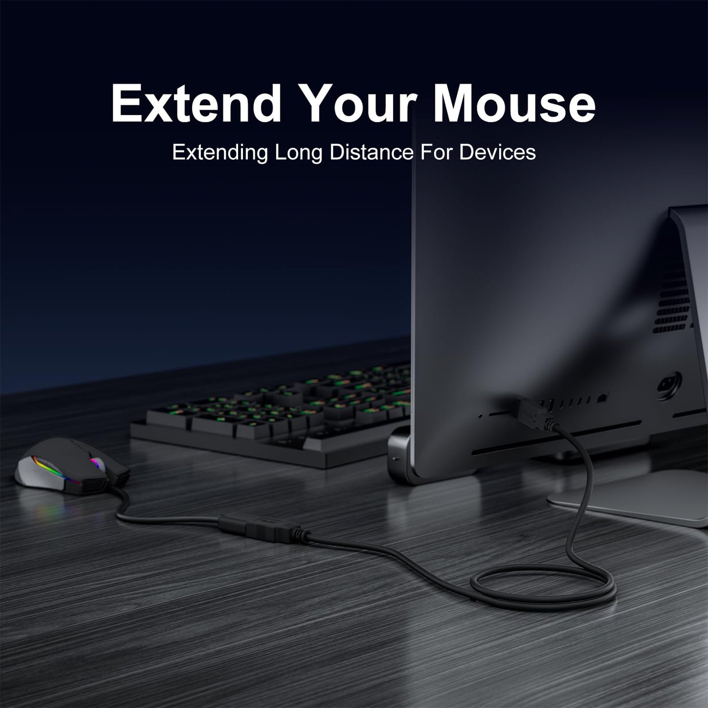 Kehtmay USB 3.0 Extension Cable 20FT, 5Gbps Data Transfer, Male to Female,Enjoy Ultra-Fast Transfer and Convenient Connectivity Compatible