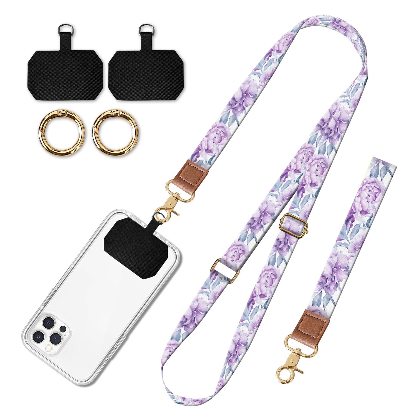 BeauBeast Cell Phone Lanyard Adjustable Crossbody Strap, Cute Universal Phone Neck Wristlet Wrist Strap Patch for Keys Case Accessories Beautiful
