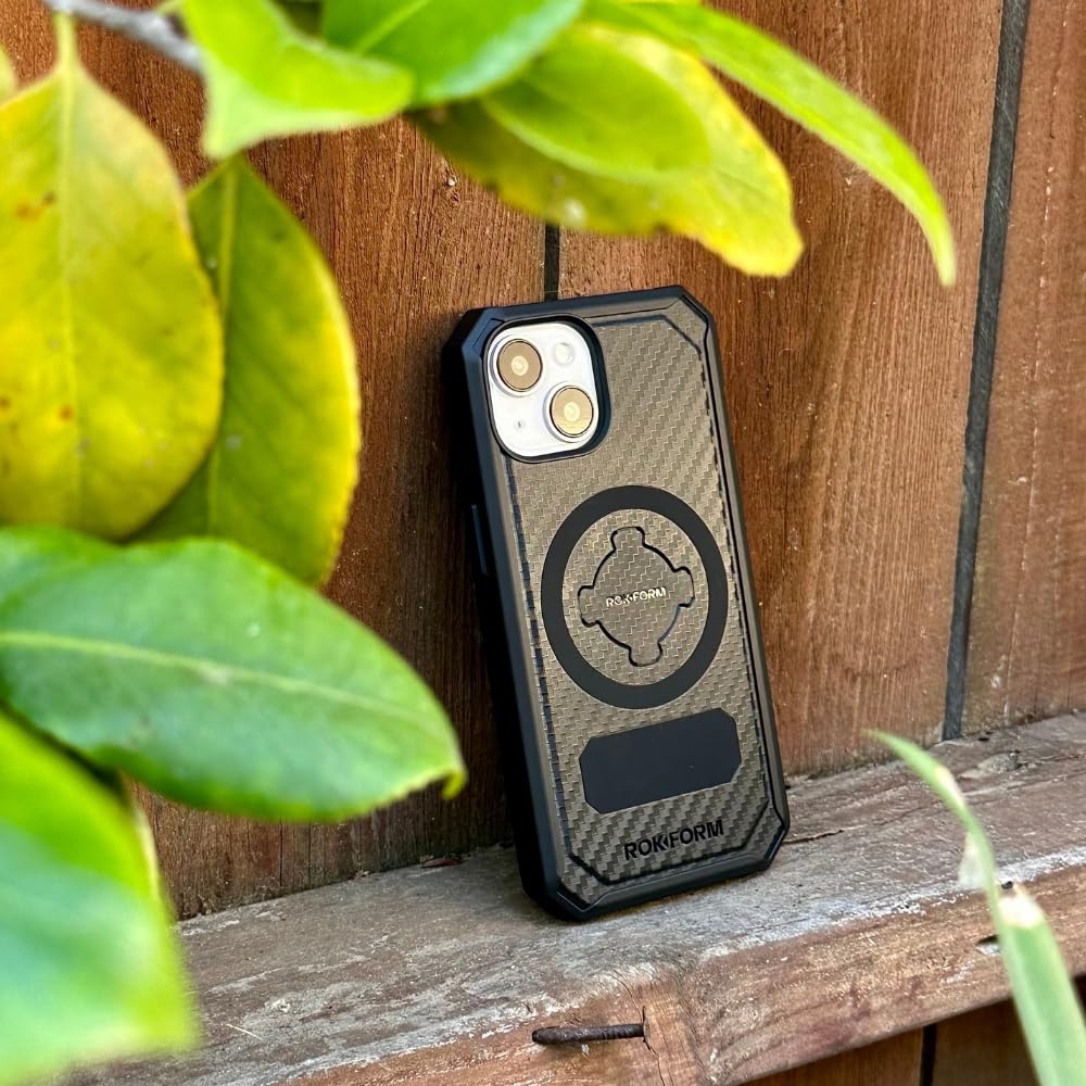 Rokform iPhone 15 Plus Case, Rugged Series Magnetic iPhone 15 Plus Cover with RokLock Twist Lock Drop Tested Protective Case (Black)