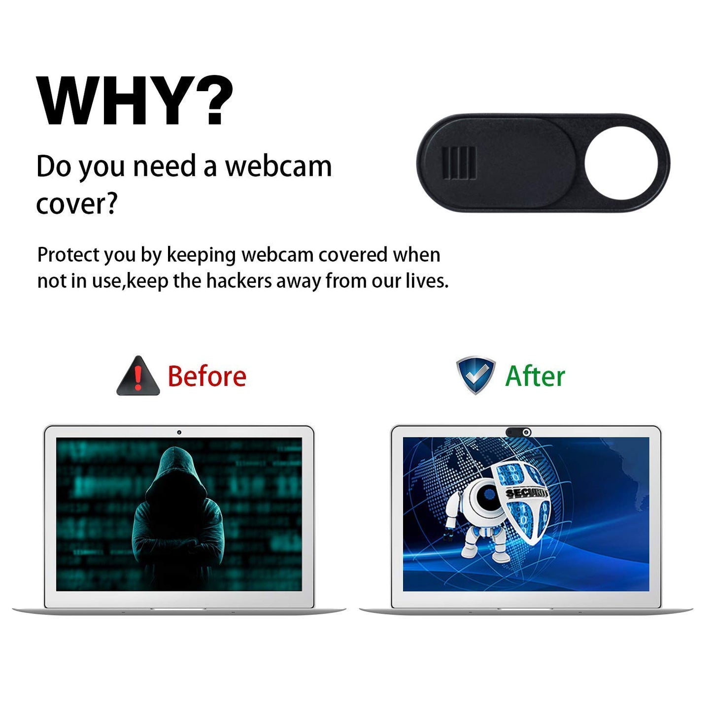 Webcam Cover Slide, Ultra Thin Round Hole Laptop Camera Cover Slide Blocker for Computer MacBook Pro iMac PC Tablet Notebook Surface Pro Echo Show