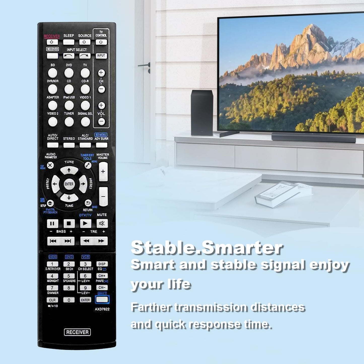 New AXD7622 Replace Remote fit for Pioneer AV Receiver AXD7624 AXD7690 AXD7723 AXD7660 AXD7583 VSX-23TXH VSX-921-K VSX-523-K VSX-521 VSX-524 VSX-530