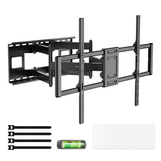 Mount-It! Heavy Duty XXL Full Motion TV Wall Mount for Extra Large TVs, max VESA 900x600, Holds up to 264lb, Swivel Tilt Extension Adjustable TV Mount