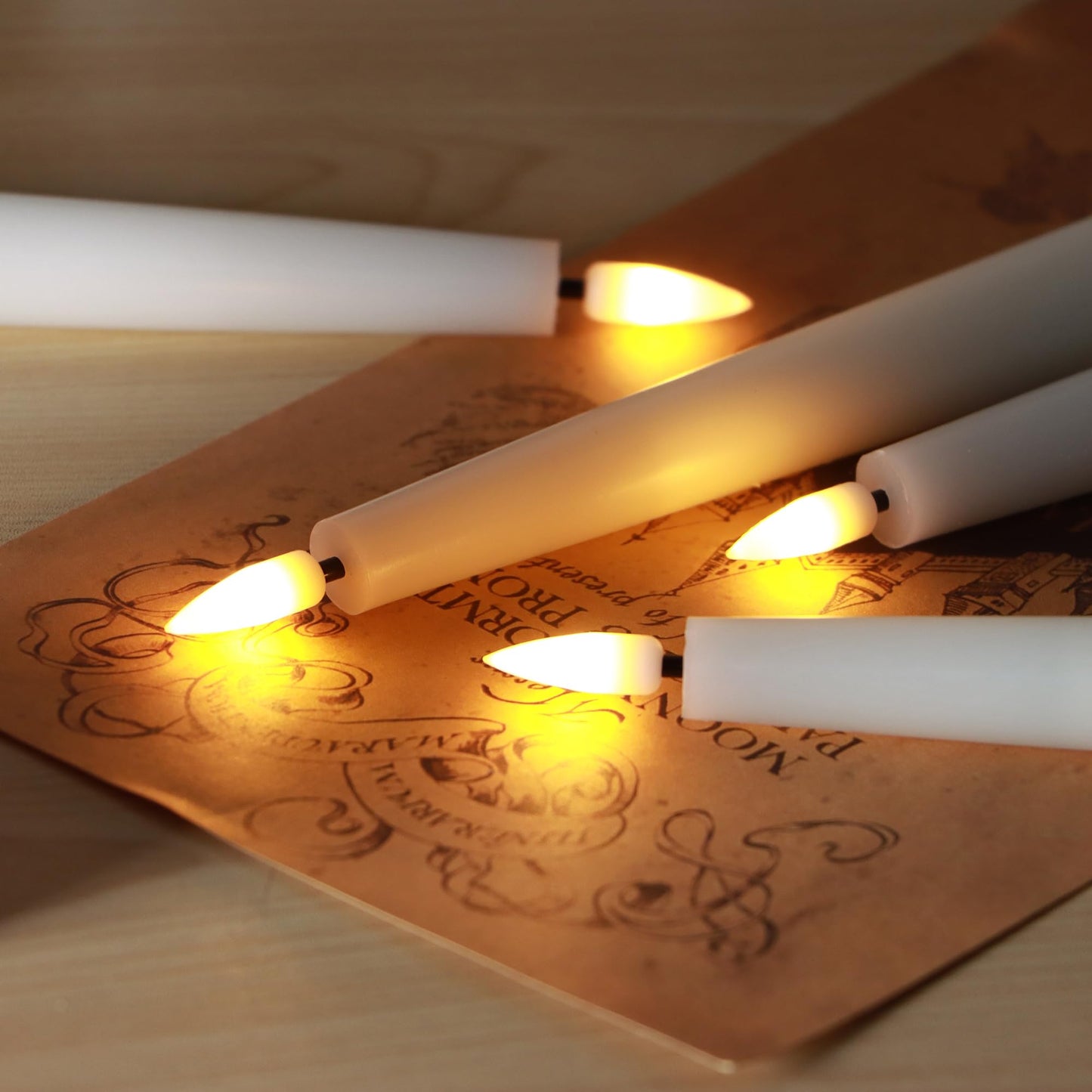 FREEPOWER Flameless Taper Candles with Remote Timer, 9.84'’Real Wax LED Candlesticks Battery Operated 3D Flickering Realistic,6PCS Tall Candle