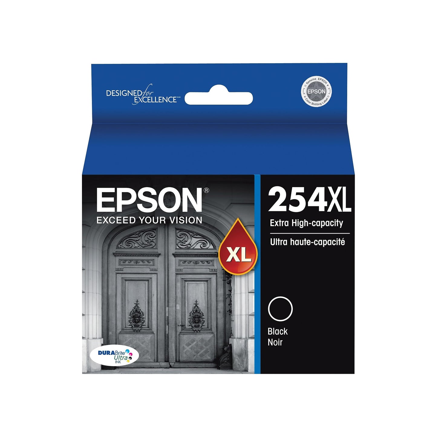 EPSON 254 DURABrite Ultra Ink High Capacity Black Cartridge (T254XL120-S) Works with WorkForce WF-3620, 3640, 7110, 7610, 7620, 7710, 7720, 7210