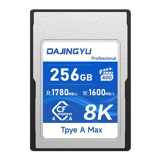 DAJINGYU 256GB CFexpress Type A Memory Card VPG400 1600MB/s Write 1780MB/s Read for Video Recording Shockproof Compatibility with Sony Cameras Alpha