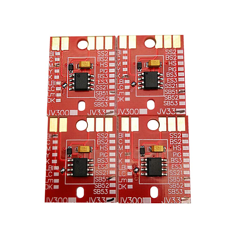 Ubrand Permanent Chip Compatible with Mimaki JV33 SB51 Cartridge 4 Colors CMYK