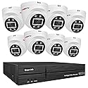MWRCTV 4K PoE Security Camera System,8 X 8MP Wired Dome PoE Cameras for Home Security,2.8mm Wide Angle Lens,Smart Dual Light,AI Human/Vehicle