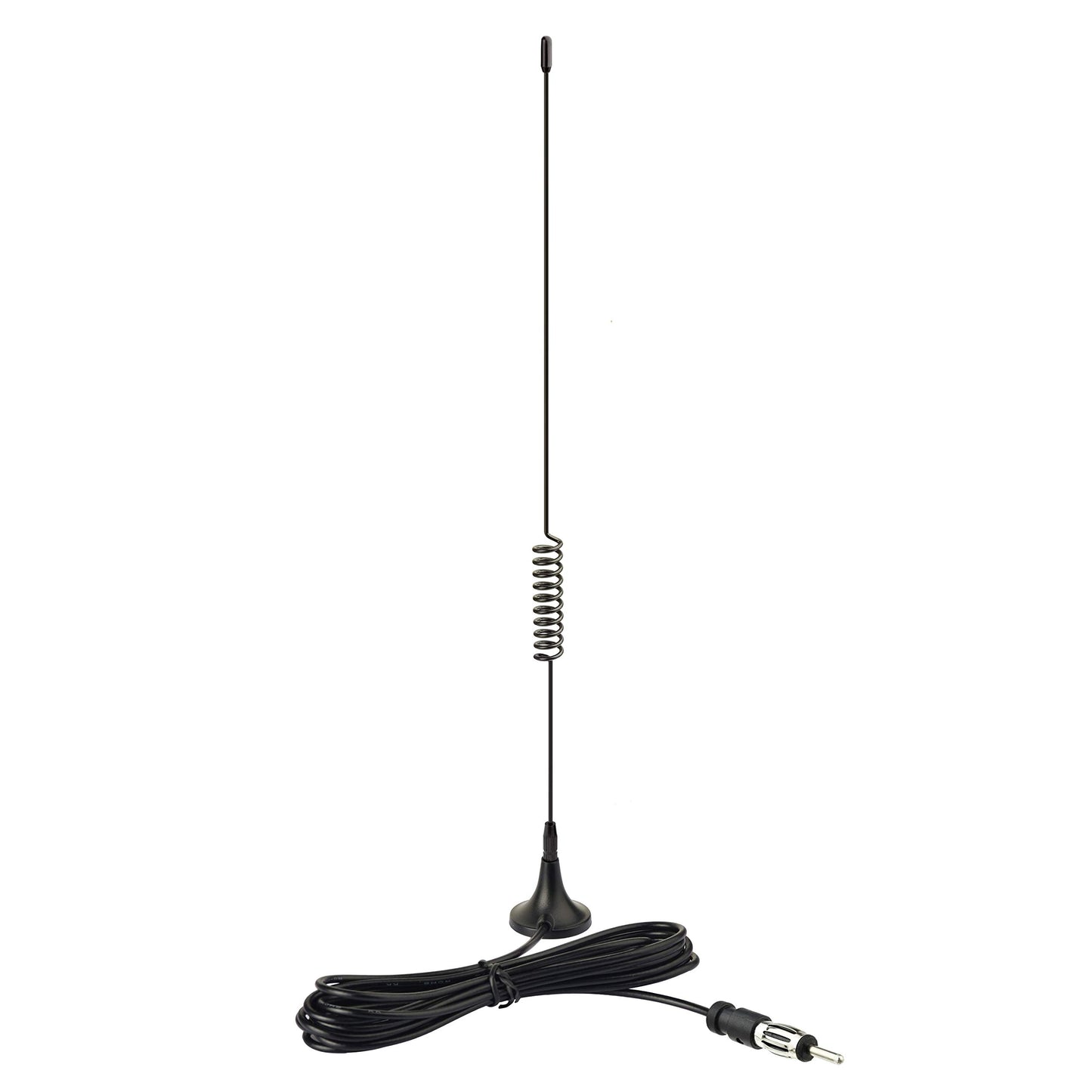Bingfu Universal Car Stereo FM AM Radio Antenna Magnetic Base Aerial for Vehicle Truck SUV Truck RV Marine Boat Car Stereo Audio Radio Head Unit CD