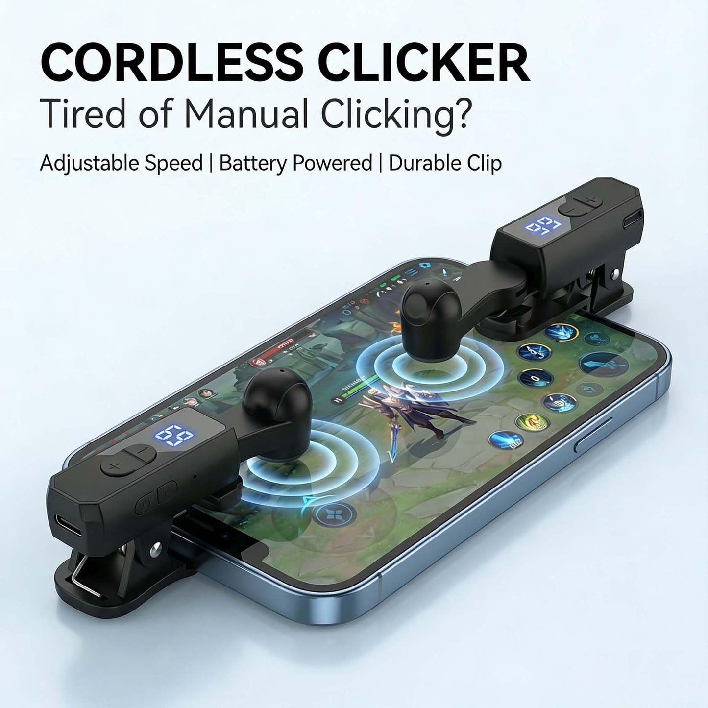 Rechargeable Auto Clicker Screen Tapper for Tiktok Live, 107 Speeds, Auto Tapper for iPhone iPad Android - Tiktok Tapper & Tapper for Tiktok