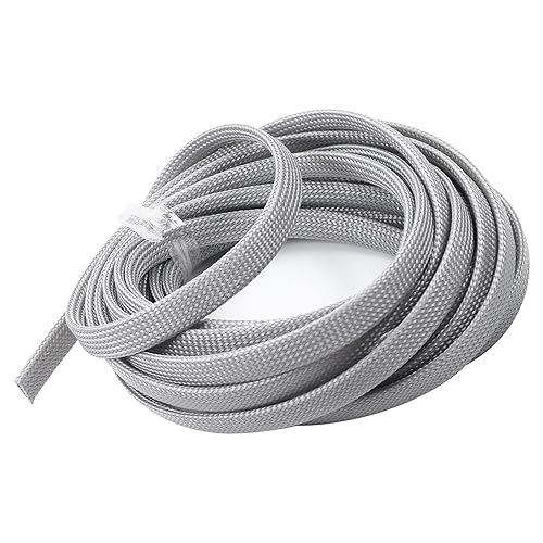 Othmro 16.4ft/5Meter PET Expandable Braided Cable Sleeve, 3/8 Inch Flexible Wire Loom Cord Protector, Cable Management Sleeve Cord Cover for Audio