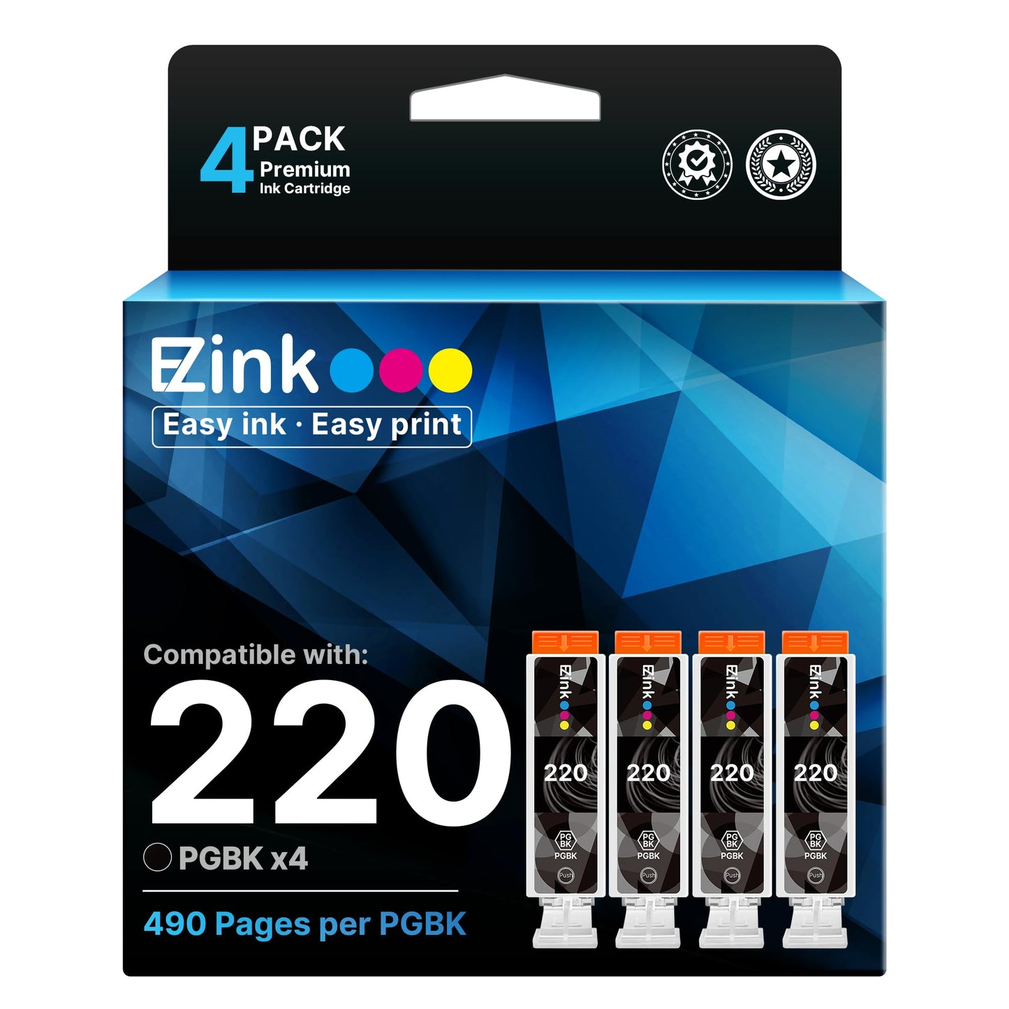 E-Z Ink Compatible Ink Cartridge Replacement for Canon 220 PGI-220 PGI220