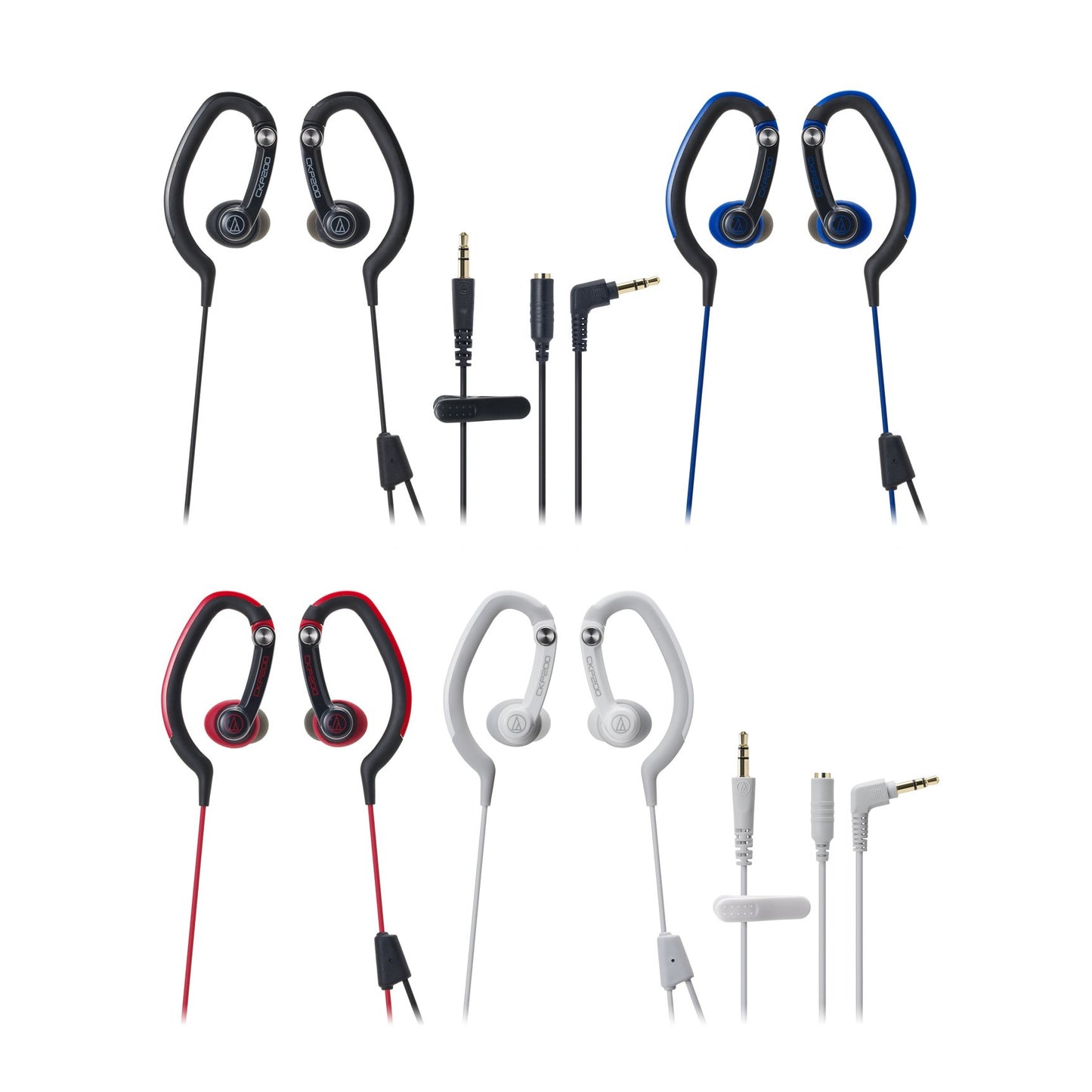Audio Technica ATHCKP200RD Sportfit Headphones, Red
