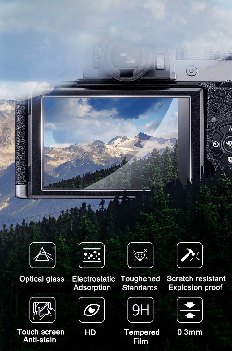 2000D Screen Protector for Canon Rebel T7 T6 EOS 1500D 1300D 2000D Camera, WH1916 Tempered Glass Anti-Scrach Anti-Bubble Anti-Dust [3 Pack]