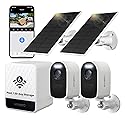 xmartO 4MP QHD WiFi6 Dual-Band Wireless Solar-Powered Indoor & Outdoor Home Security Camera System (Long Range WiFi, Free 64GB Loop Storage, No