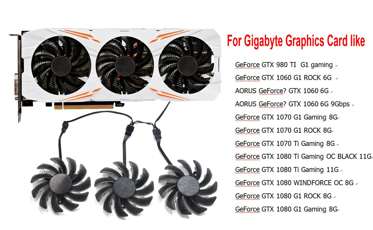 inRobert 78MM T128010SU P104-100 Mining Video Card Cooling Fan for Gigabyte GTX 1080 Ti Gaming/GTX 1070 G1/AORUS GTX 1060/GTX 980 TI G1 Graphic Card