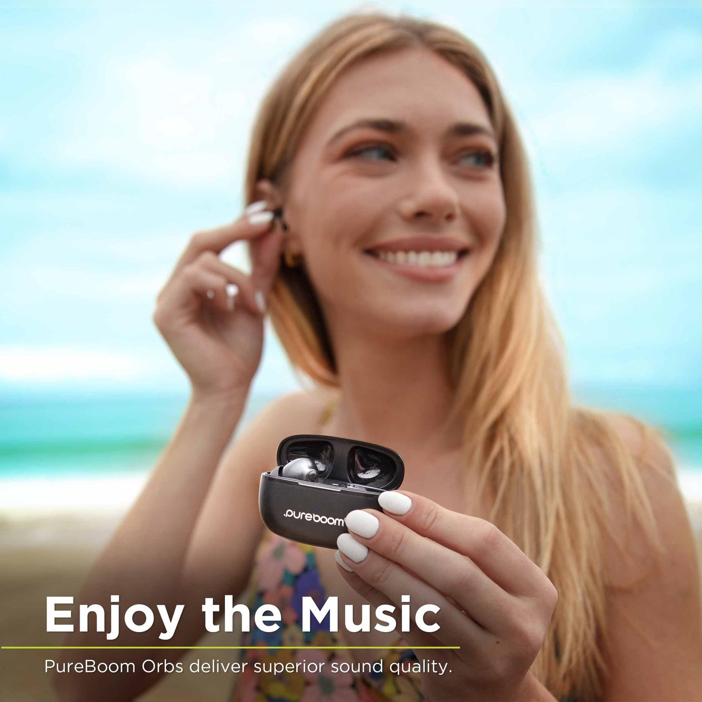 PureGear PureBoom Wireless Earbuds for Enhanced Sound, Touch Control Stereo Headphones in Ear Built-in Mic for iPhone/Android Phones/TV/Laptops, More…