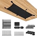 WurdeWindig Cable Management Net, Black Cable Manager Kit,Flexible Under Desk Mesh, Extra Large Capacity Cable Organization,Hide Cables for Desktop