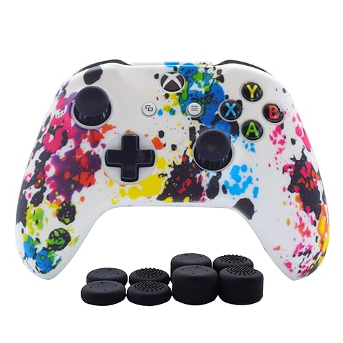 Hikfly Silicone Gel Cover Skin Protector Kits Compatible with Xbox One/Xbox One S/Xbox One X Controller Video Games(1 x Controller Camouflage Cover