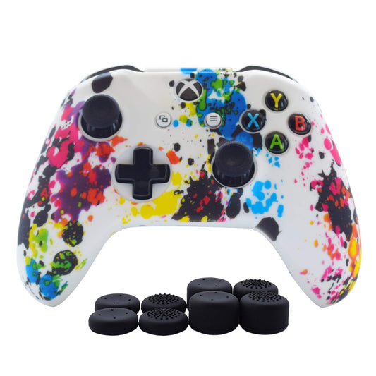 Hikfly Silicone Gel Cover Skin Protector Kits Compatible with Xbox One/Xbox One S/Xbox One X Controller Video Games(1 x Controller Camouflage Cover