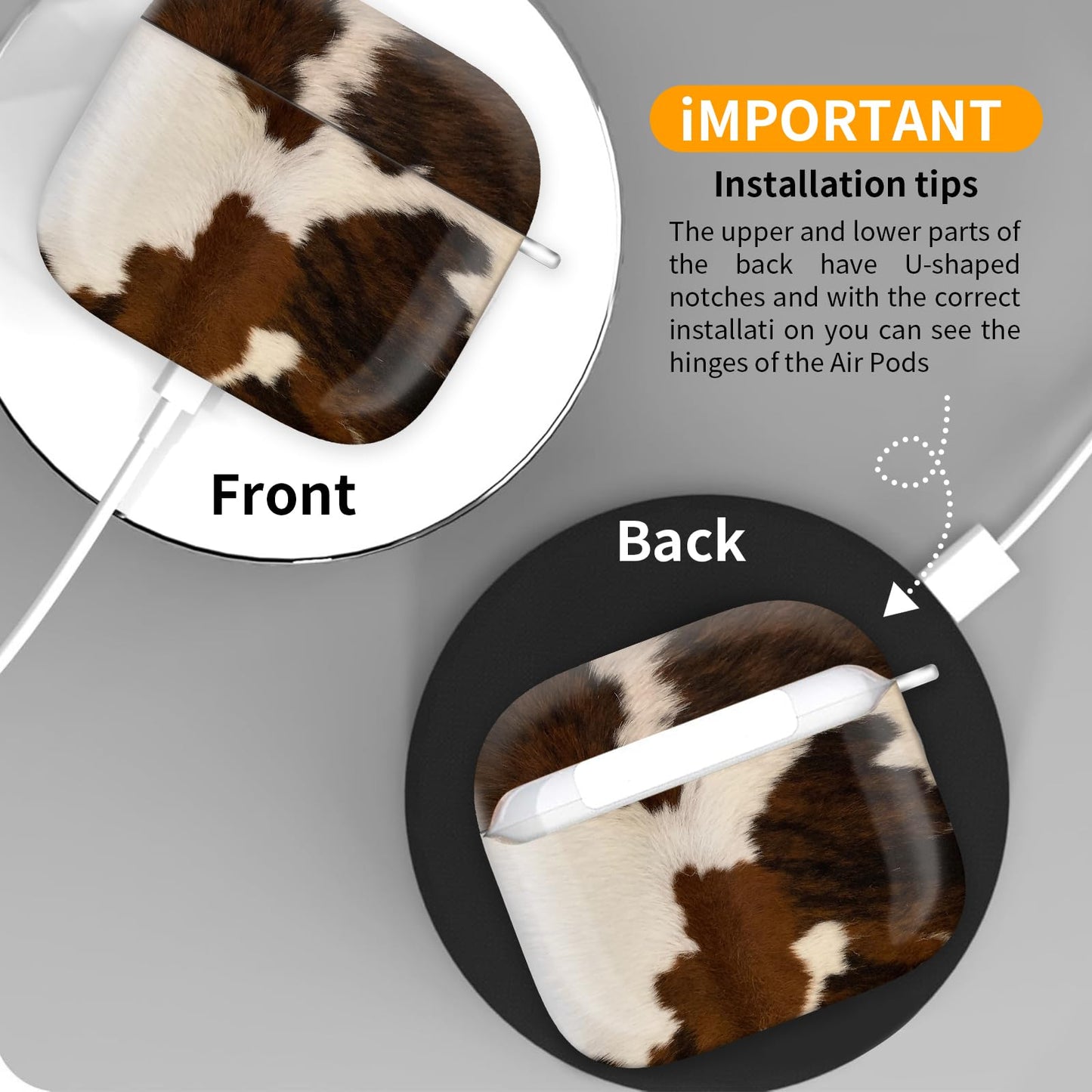 Case Cover Compatible with AirPod 4th Generation 2024, Shockproof for Women & Girls with Golden Round Buckle - Protective, Anti-Drop Design(Brown