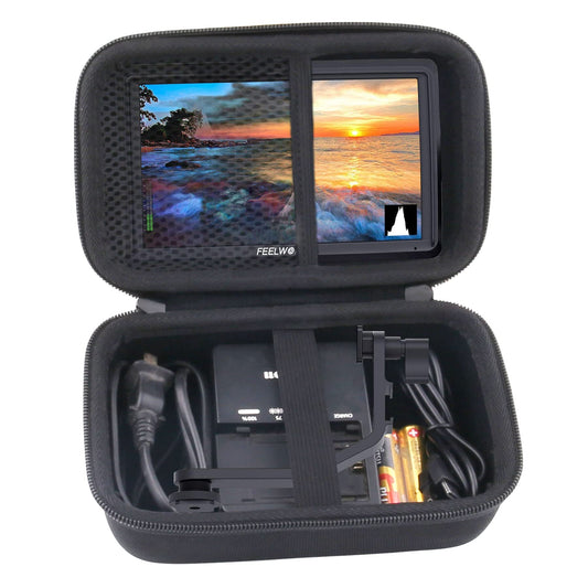 JINMEI Hard EVA Carrying Case Compatible with FEELWORLD FW568 5.5 inch DSLR Camera Field Monitor Video Storage case.